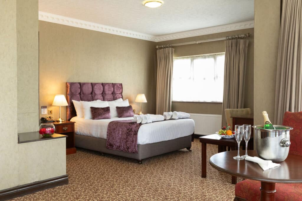 Wide view of double bedroom, carlow hotel